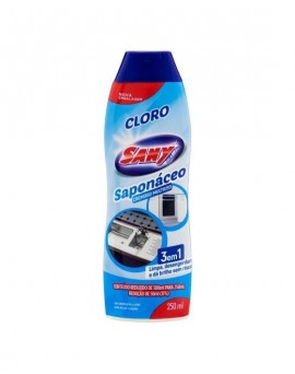 SAPONÁCEO CREMOSO COM CLORO SANY 250ML
